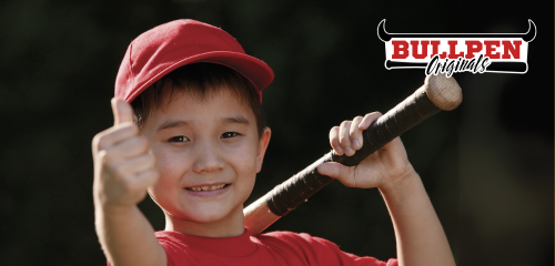 Baseball Kid Happy with BULLPEN Originals